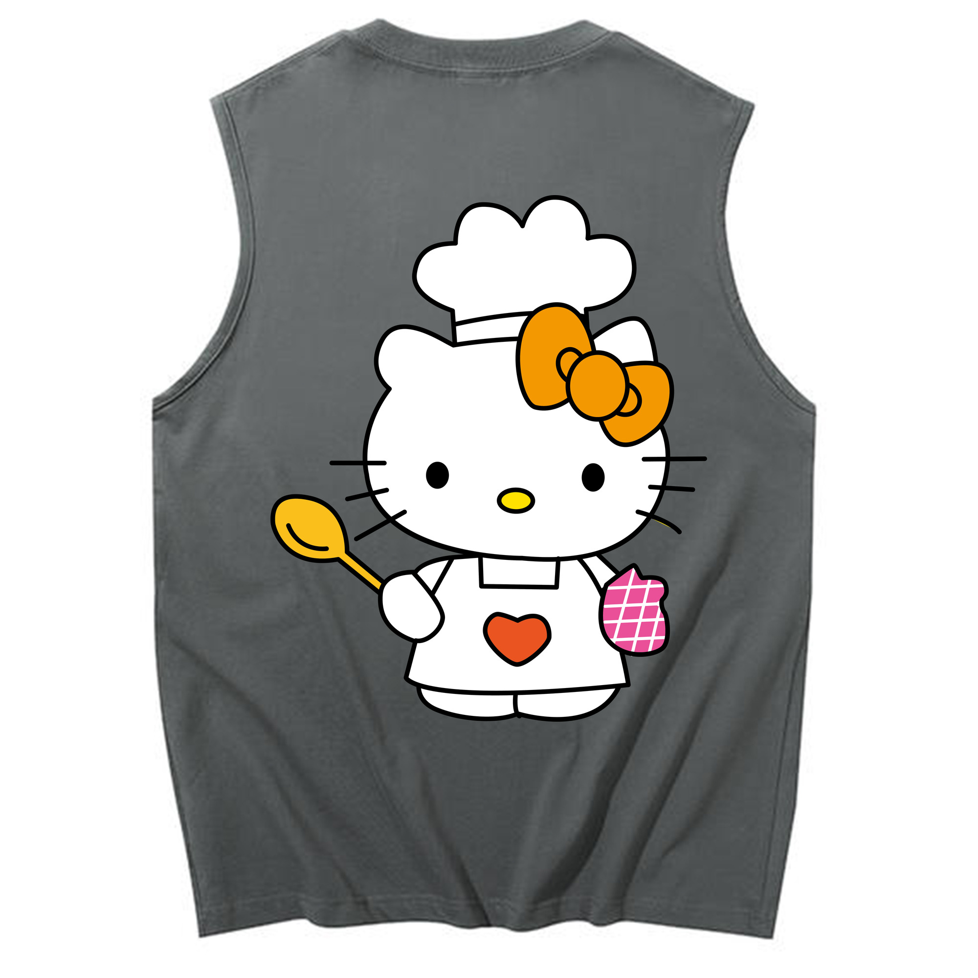（画像用） Hello Kitty ハローキティ コットン100％タンクトップ（背面プリント）